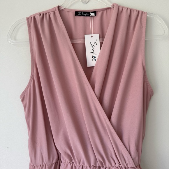 Elegant Pink‎ Wrap Style Dress Sz L NWT - Picture 8 of 8